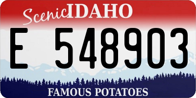 ID license plate E548903
