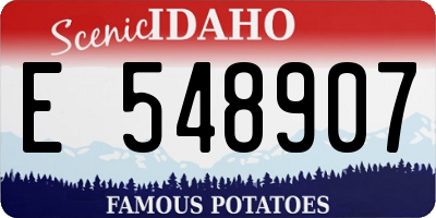 ID license plate E548907