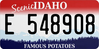 ID license plate E548908