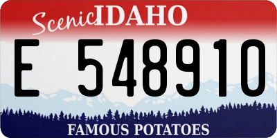 ID license plate E548910