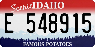 ID license plate E548915