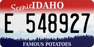 ID license plate E548927
