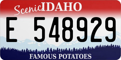 ID license plate E548929