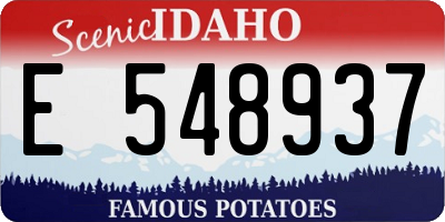 ID license plate E548937