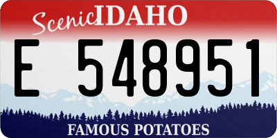 ID license plate E548951
