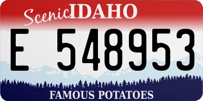 ID license plate E548953