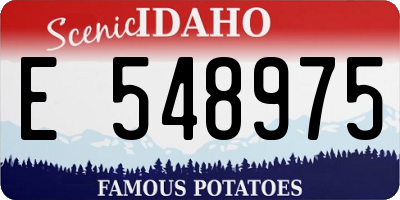 ID license plate E548975