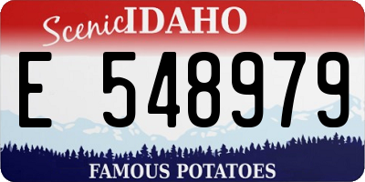 ID license plate E548979