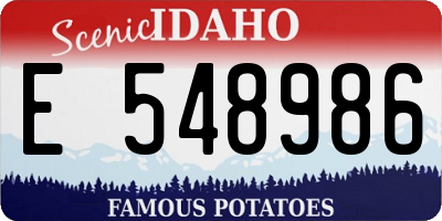 ID license plate E548986