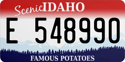 ID license plate E548990