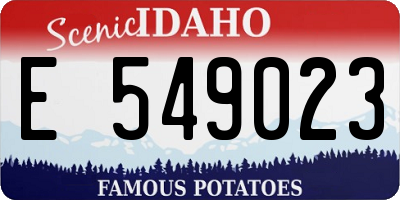 ID license plate E549023