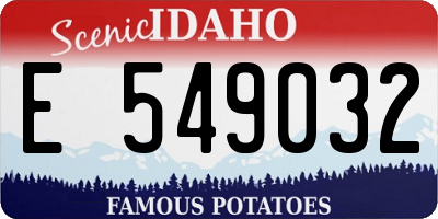 ID license plate E549032