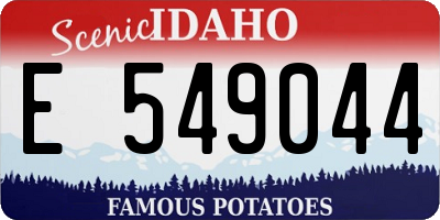 ID license plate E549044