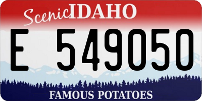 ID license plate E549050