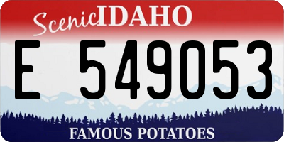ID license plate E549053