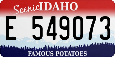ID license plate E549073