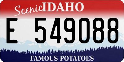ID license plate E549088