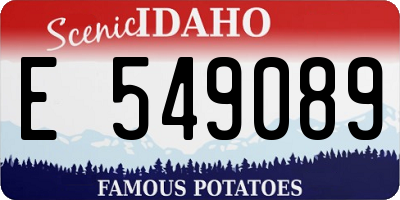 ID license plate E549089