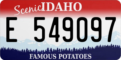ID license plate E549097