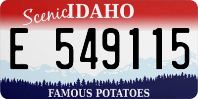 ID license plate E549115