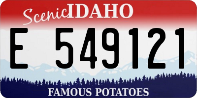 ID license plate E549121