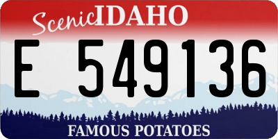 ID license plate E549136