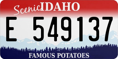 ID license plate E549137