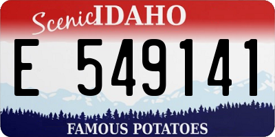 ID license plate E549141