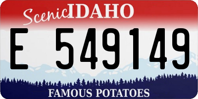 ID license plate E549149