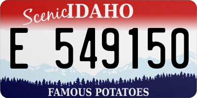ID license plate E549150