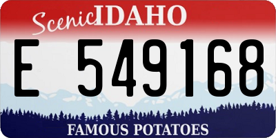 ID license plate E549168