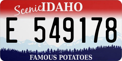 ID license plate E549178