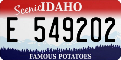 ID license plate E549202