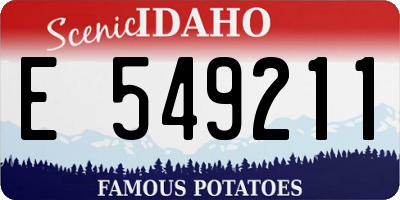 ID license plate E549211