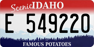 ID license plate E549220