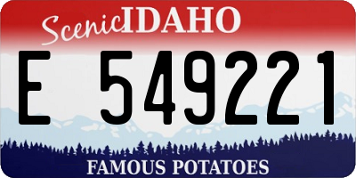ID license plate E549221
