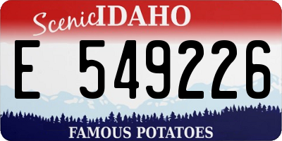 ID license plate E549226