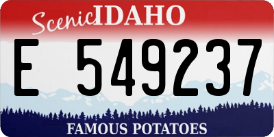 ID license plate E549237