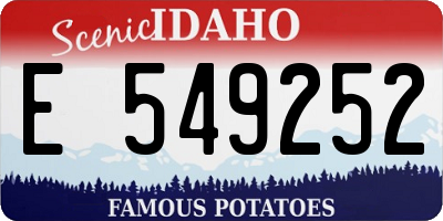 ID license plate E549252
