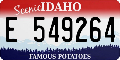 ID license plate E549264