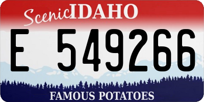 ID license plate E549266