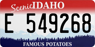 ID license plate E549268