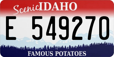 ID license plate E549270