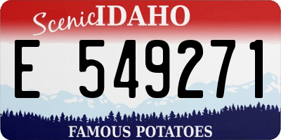 ID license plate E549271