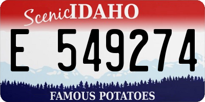 ID license plate E549274