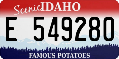 ID license plate E549280