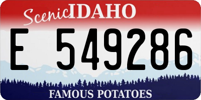 ID license plate E549286