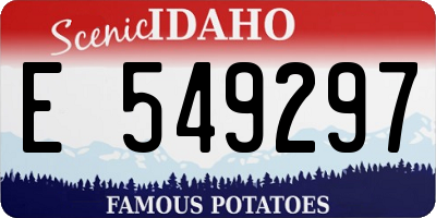 ID license plate E549297