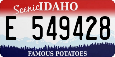 ID license plate E549428
