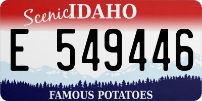 ID license plate E549446